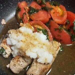 豚肉大葉巻きおろしポン酢かけ